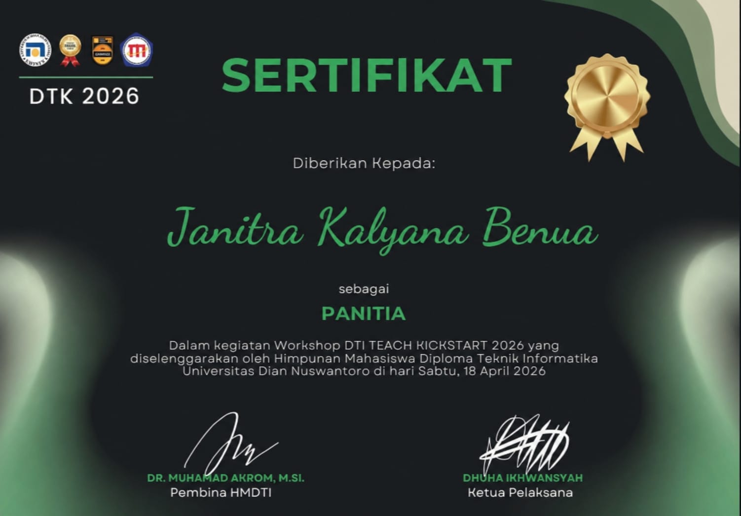 Sertifikat Panitia